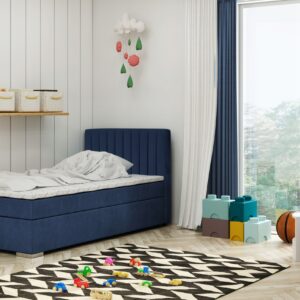 Łóżko tapicerowane kontynentalne Hugo Mini