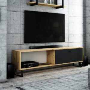 Dwuczęściowa szafka RTV z metalowymi nogami