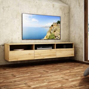 Wisząca szafka RTV z otwartą półką