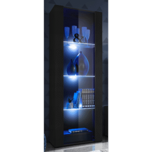 Witryna Stojąca Szafka LED Półki