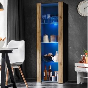 Witryna Stojąca Szafka Półki Salon