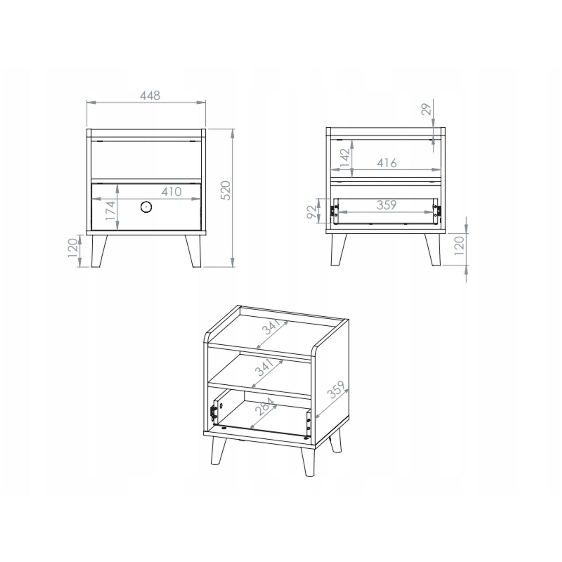 Szafka nocna Metro - obrazek 8